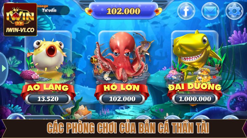 Nhiều phòng chơi dành cho ngư thủ Iwin